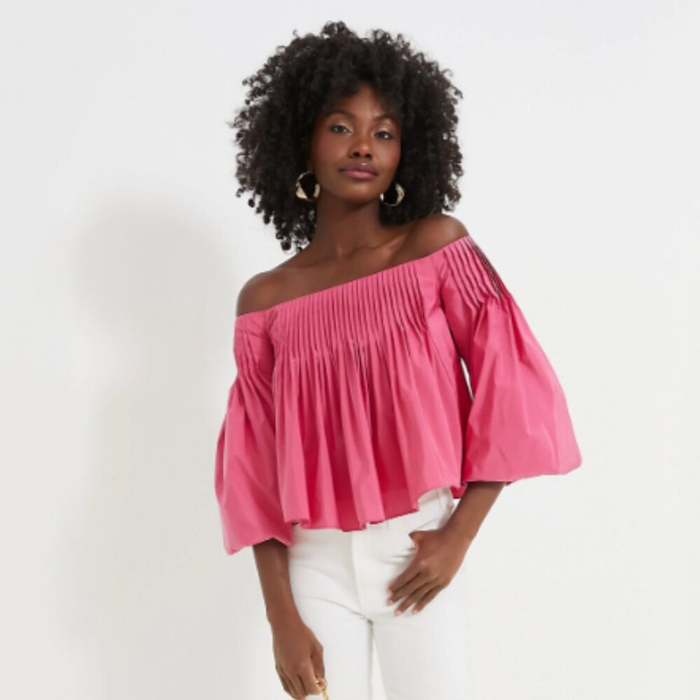 Hyacinth House (Tuckernuck) Pink Off The Shoulder Blouse -- NEVER WORN!